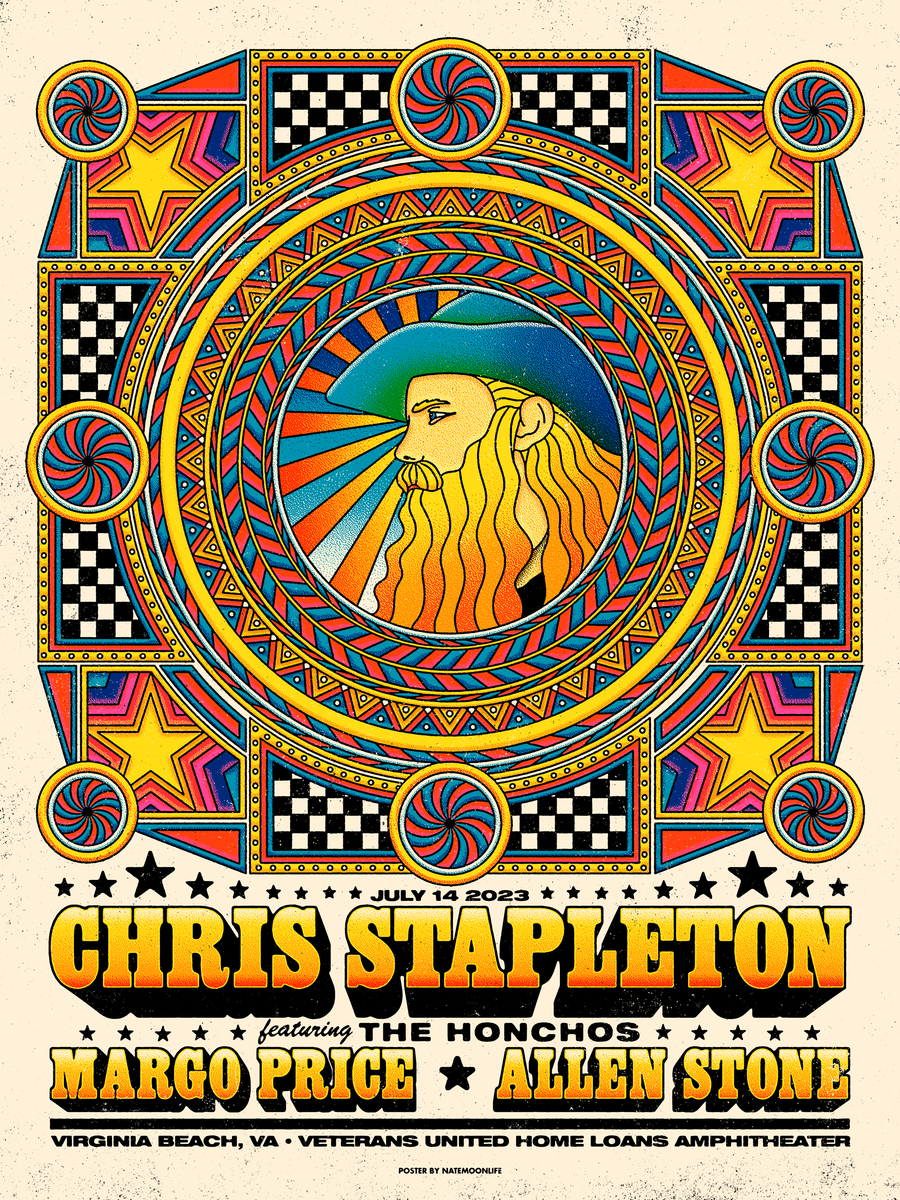 Chris Stapleton • Virginia Beach 2023 • 18"x24" The Moon Life