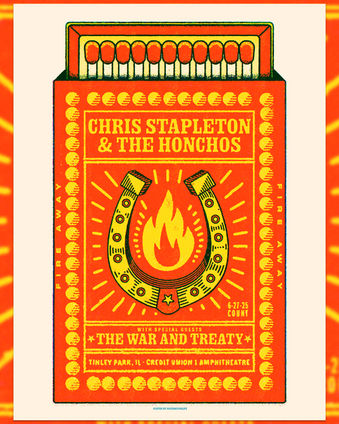 Chris Stapleton • Tinley Park, IL 2025 • 18"x24"