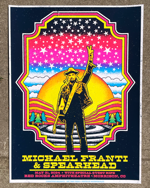 Michael Franti & Spearhead • Red Rocks 2024 • 18x24