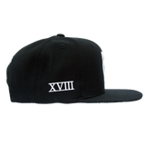 "Dire Wolf" | SNAP BACK HAT | BLACK W/ WHITE