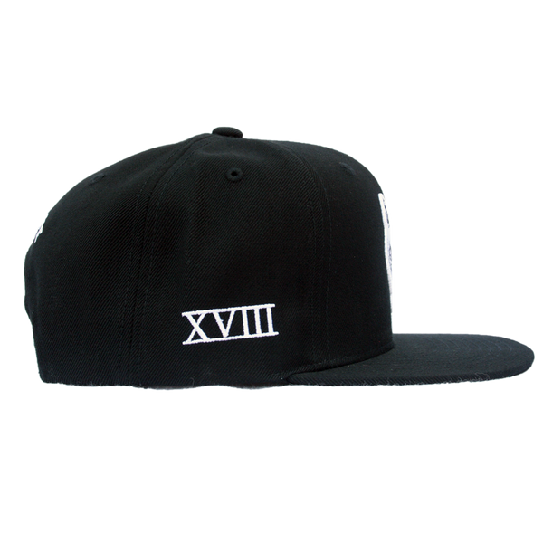 "Dire Wolf" | SNAP BACK HAT | BLACK W/ WHITE