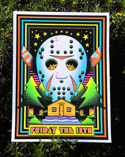 "Friday the 13th"  • 18"x24" fuzzy blacklight poster