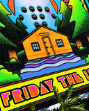 "Friday the 13th"  • 18"x24" fuzzy blacklight poster