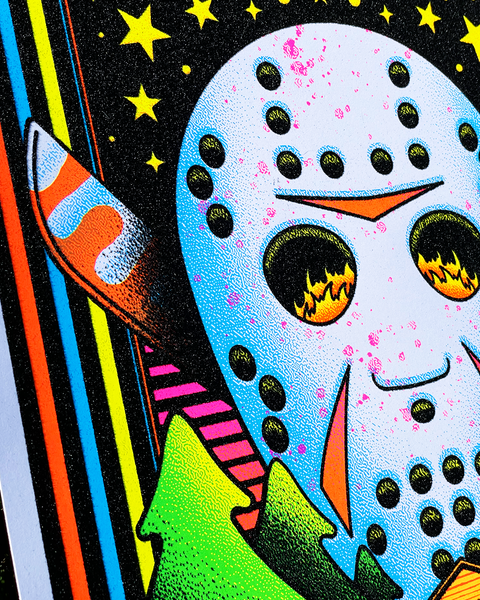 "Friday the 13th"  • 18"x24" fuzzy blacklight poster