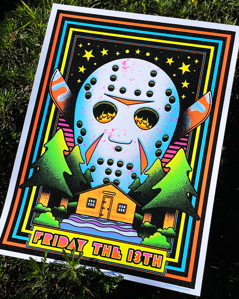 "Friday the 13th"  • 18"x24" fuzzy blacklight poster