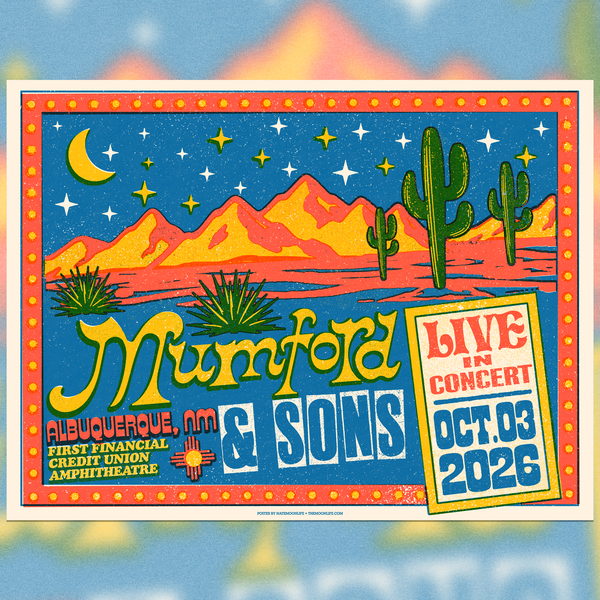 Mumford & Sons • Albuquerque, NM 2026 • 18"x24"