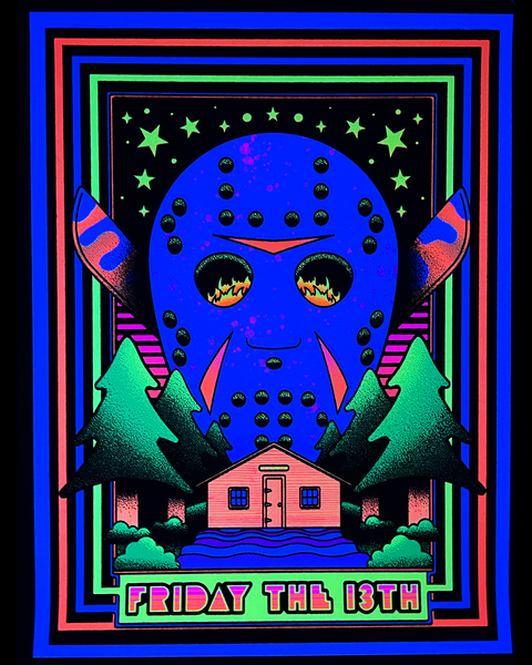 "Friday the 13th"  • 18"x24" fuzzy blacklight poster