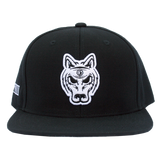 "Dire Wolf" | SNAP BACK HAT | BLACK W/ WHITE