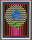 Blue Rose • 18"x24" fuzzy blacklight poster