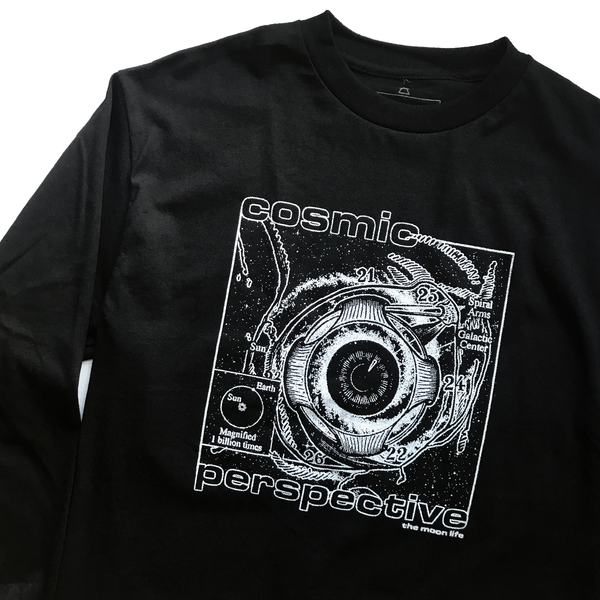 "Cosmic Perspective" | Long Sleeve Shirt | Black