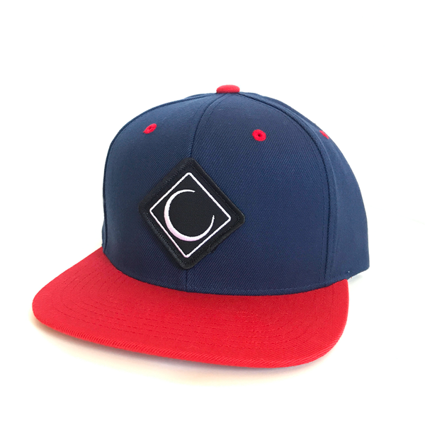 "Crescent" | Snapback Hat | Navy w/ Red Brim