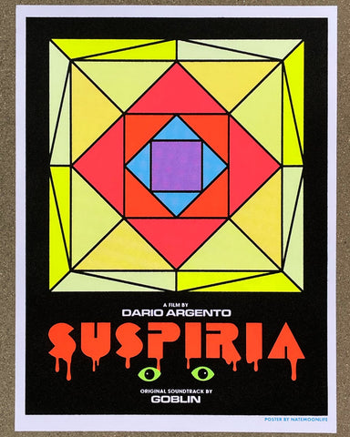 Suspiria • 18"x24" fuzzy blacklight poster